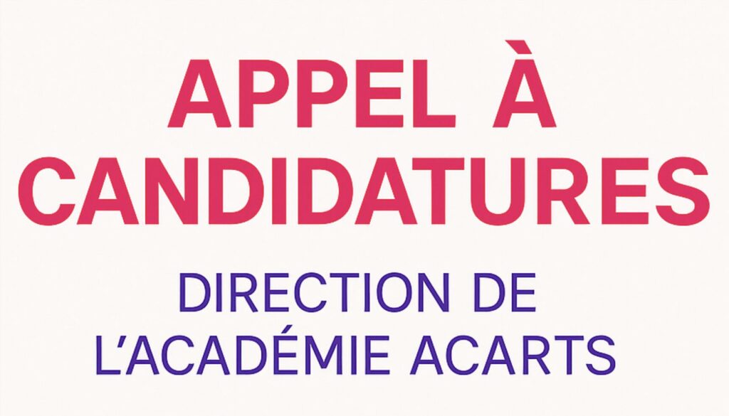 Appel à candidatures - Direction